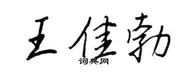 王正良王佳勃行書個性簽名怎么寫