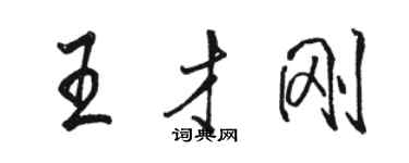 駱恆光王才剛行書個性簽名怎么寫