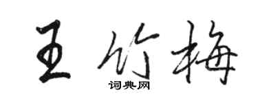 駱恆光王竹梅行書個性簽名怎么寫