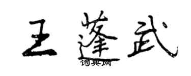 曾慶福王蓬武行書個性簽名怎么寫