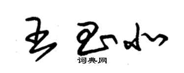 朱錫榮王昌北草書個性簽名怎么寫