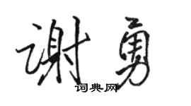 駱恆光謝勇行書個性簽名怎么寫