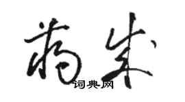 駱恆光蔣成草書個性簽名怎么寫