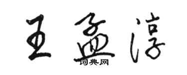 駱恆光王孟淳行書個性簽名怎么寫