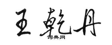 駱恆光王乾丹行書個性簽名怎么寫