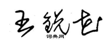 朱錫榮王銳花草書個性簽名怎么寫