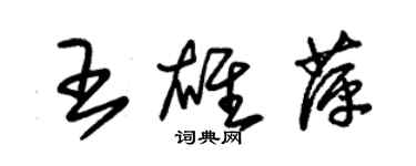 朱錫榮王雄萍草書個性簽名怎么寫