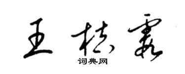 梁錦英王桔霞草書個性簽名怎么寫