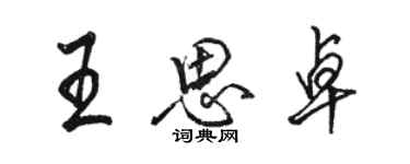 駱恆光王思卓行書個性簽名怎么寫