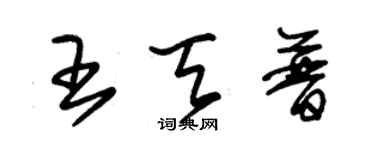 朱錫榮王天普草書個性簽名怎么寫