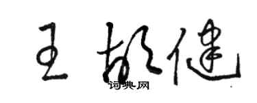 駱恆光王胡健草書個性簽名怎么寫