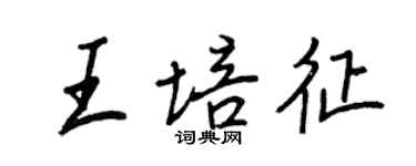 王正良王培征行書個性簽名怎么寫