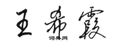 駱恆光王希霞行書個性簽名怎么寫