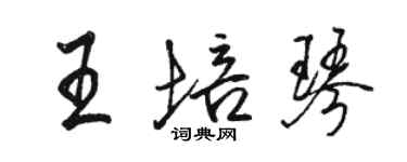 駱恆光王培琴行書個性簽名怎么寫