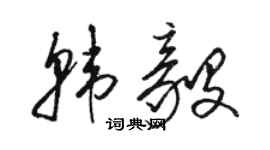 駱恆光韓毅草書個性簽名怎么寫