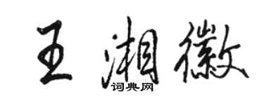 駱恆光王湘徽行書個性簽名怎么寫
