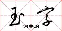 梁錦英玉字草書怎么寫