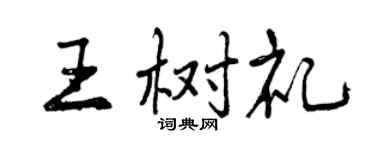 曾慶福王樹禮行書個性簽名怎么寫