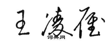 駱恆光王凌雁草書個性簽名怎么寫