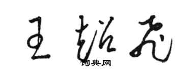 駱恆光王超飛草書個性簽名怎么寫