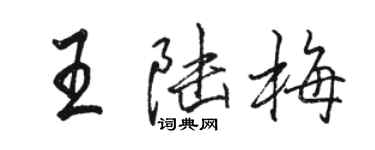 駱恆光王陸梅行書個性簽名怎么寫