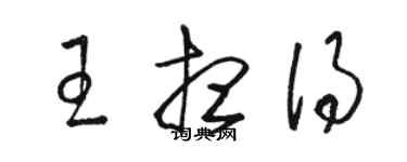 駱恆光王想得草書個性簽名怎么寫