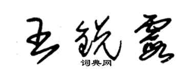 朱錫榮王銳霞草書個性簽名怎么寫