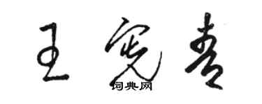 駱恆光王憲青草書個性簽名怎么寫