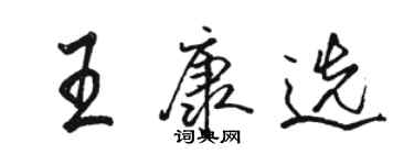 駱恆光王康選行書個性簽名怎么寫