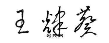 駱恆光王輝葵草書個性簽名怎么寫