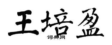 翁闓運王培盈楷書個性簽名怎么寫