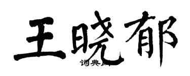 翁闓運王曉郁楷書個性簽名怎么寫