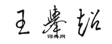 駱恆光王舉超草書個性簽名怎么寫