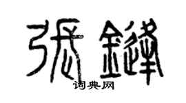 曾慶福張鋒篆書個性簽名怎么寫