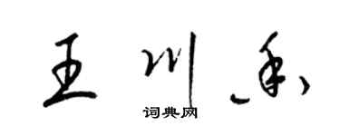 梁錦英王川香草書個性簽名怎么寫