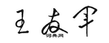 駱恆光王友軍草書個性簽名怎么寫