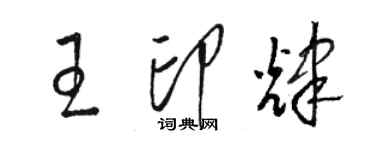 駱恆光王印輝草書個性簽名怎么寫