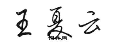 駱恆光王夏雲行書個性簽名怎么寫