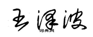 朱錫榮王澤波草書個性簽名怎么寫
