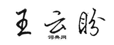 駱恆光王雲盼行書個性簽名怎么寫