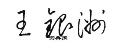 駱恆光王銀洲草書個性簽名怎么寫