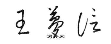 駱恆光王夢信草書個性簽名怎么寫