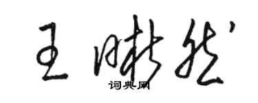 駱恆光王晰然草書個性簽名怎么寫