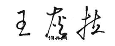 駱恆光王灰拉草書個性簽名怎么寫