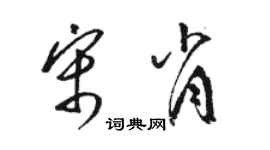 駱恆光宋肖草書個性簽名怎么寫