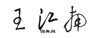 駱恆光王江南草書個性簽名怎么寫