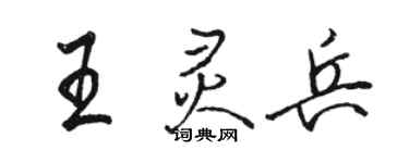 駱恆光王靈兵行書個性簽名怎么寫