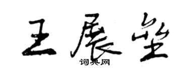 曾慶福王展壘行書個性簽名怎么寫