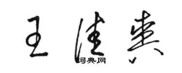 駱恆光王佳爽草書個性簽名怎么寫