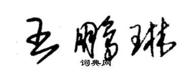 朱錫榮王鵬琳草書個性簽名怎么寫